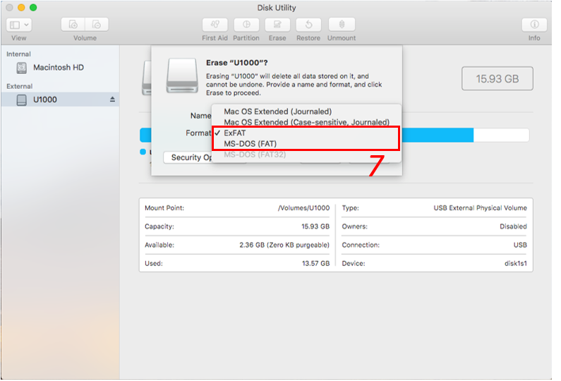 mac disk utility fat32